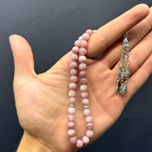 Özel Ahşap Kutulu 33’lü Lal Garnet Taşı Tesbih – Küre Kesim
