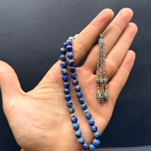 Özel Ahşap Kutulu 33’lü Lapis Lazuli Taşı Tesbih – Küre Kesim